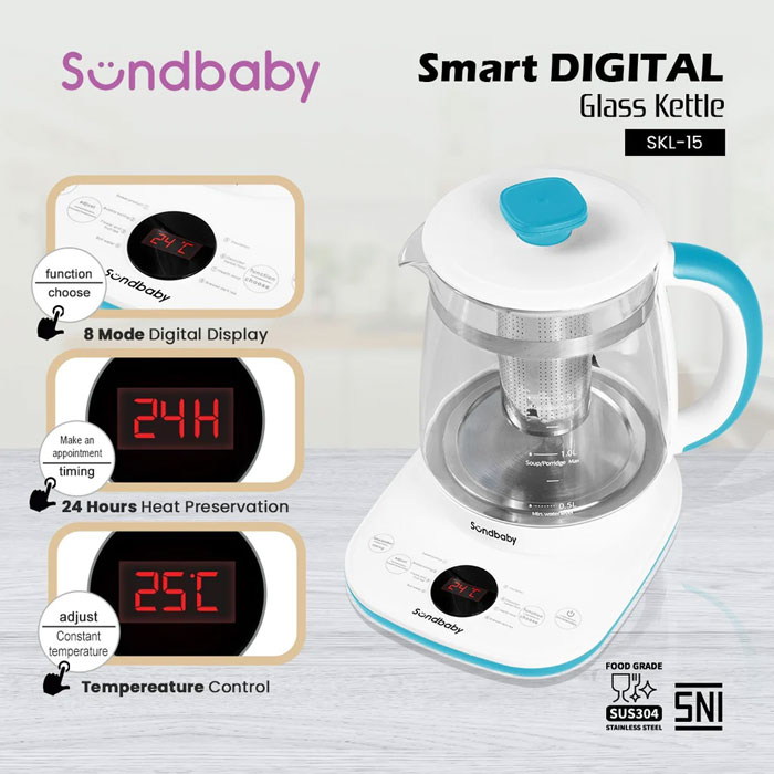 Bolde Smart Digital Glass Kettle - Magenta